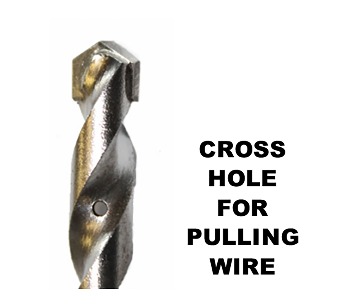 Broca de albañilería de acero de alto carbono Eagle Tool US Flex Bit con punta de carburo de 1/4 pulgadas x 36 pulgadas para taladro rotativo EM25036