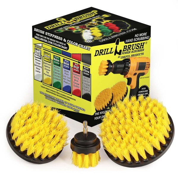 Suministros de limpieza Drillbrush - Cepillo de Taladro - Accesorios para baño - Regadera - Y-S-542-QC-DB