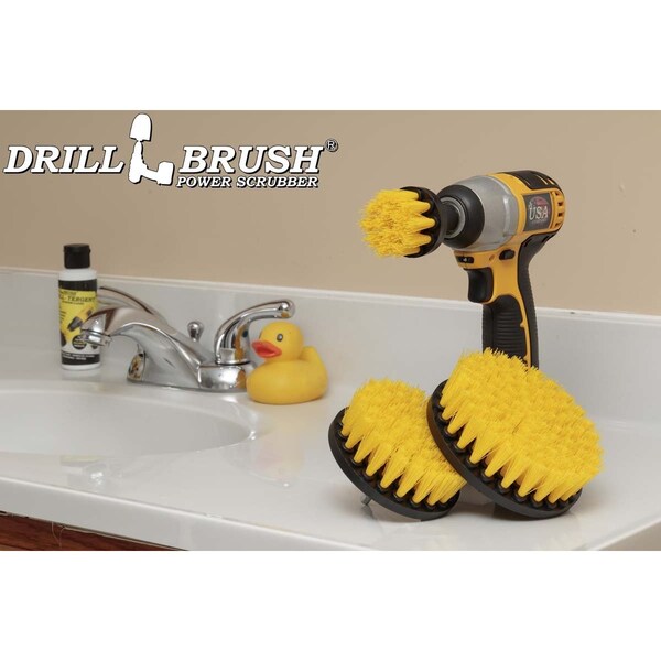 Suministros de limpieza Drillbrush - Cepillo de Taladro - Accesorios para baño - Regadera - Y-S-542-QC-DB
