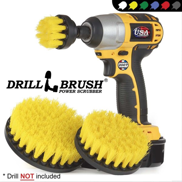Suministros de limpieza Drillbrush - Cepillo de Taladro - Accesorios para baño - Regadera - Y-S-542-QC-DB