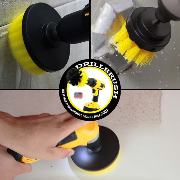 Suministros de limpieza Drillbrush - Cepillo de Taladro - Accesorios para baño - Regadera - Y-S-542-QC-DB