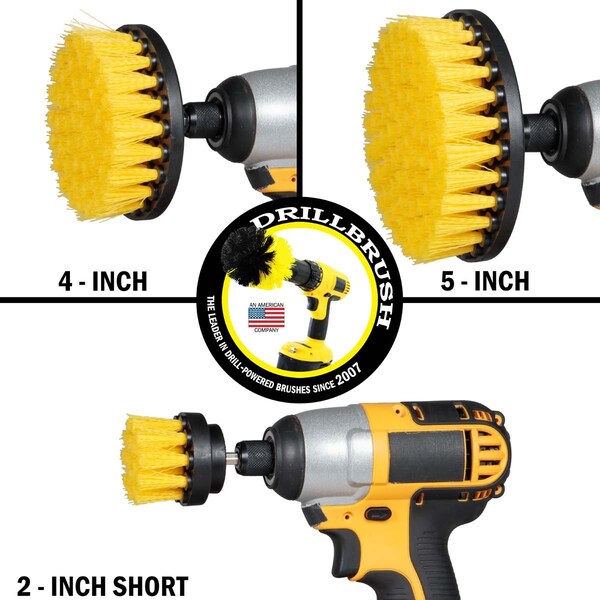 Suministros de limpieza Drillbrush - Cepillo de Taladro - Accesorios para baño - Regadera - Y-S-542-QC-DB