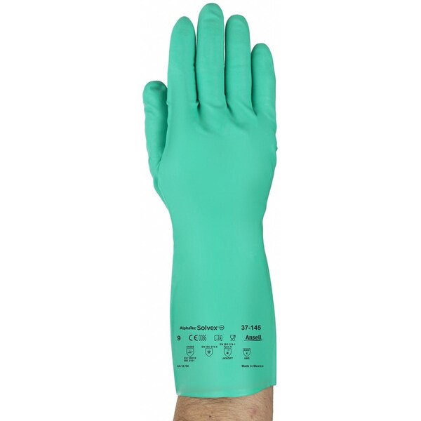Guante químico resistente Ansell, 11 mil, Talla 10, Par - 37-145.