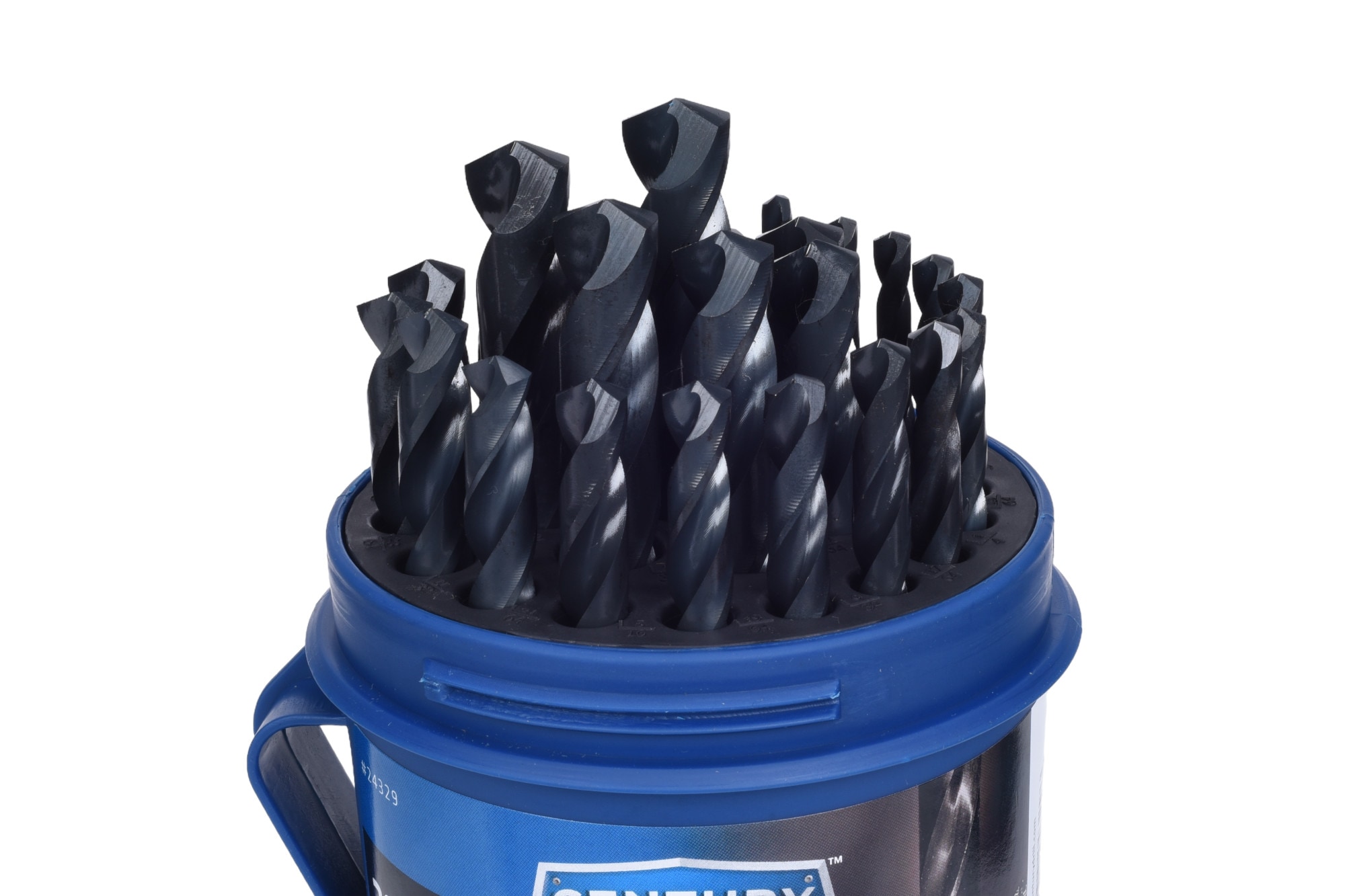 Set de 29 brocas helicoidales de acero de alta velocidad con recubrimiento de óxido negro de Century Drill & Tool - 24329