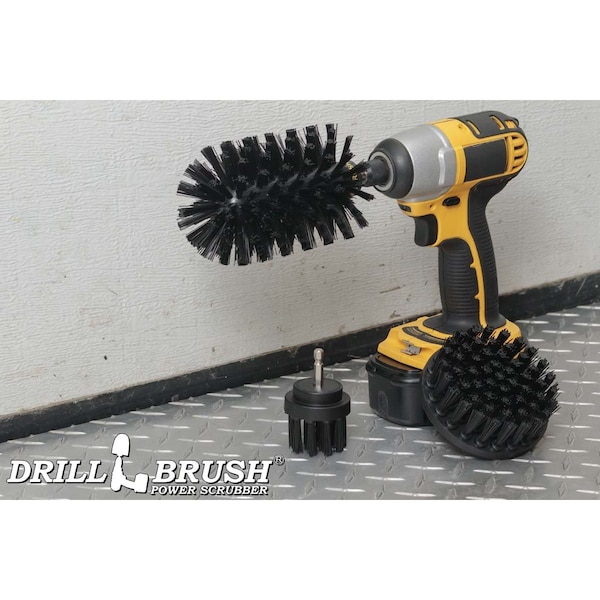 Cepillo Taladro Power Scrubber de Useful Products 5 pulgadas de ancho 7 pulgadas de largo, negro - K-S-42J-QC-DB
