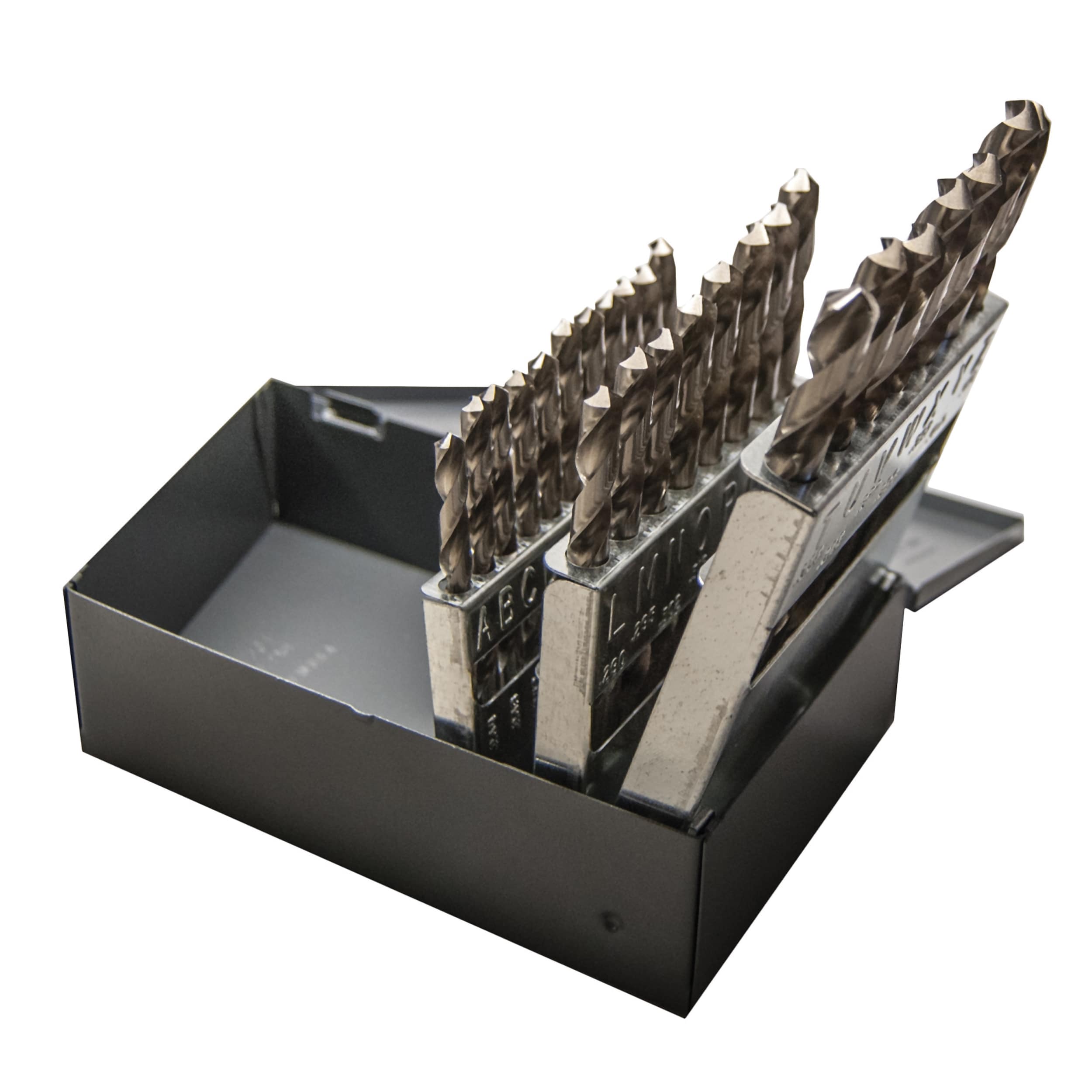 Juego de brocas helicoidales de acero de alta velocidad Century Drill & Tool de 26 piezas, surtido de longitudes para trabajo pesado, modelo 11526
