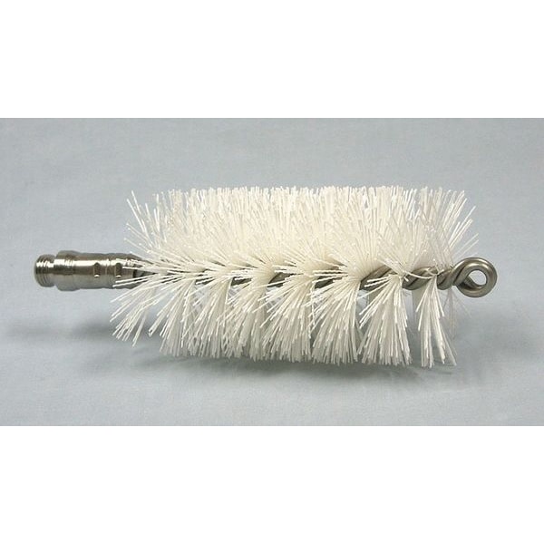 Cepillo para tubos y cañerías Tough Guy, mango de 3 1/2 pulgadas de largo, cepillo de 4 1/2 pulgadas de largo, blanco, acero inoxidable, en general de 7 pulgadas de largo - 2KVE7