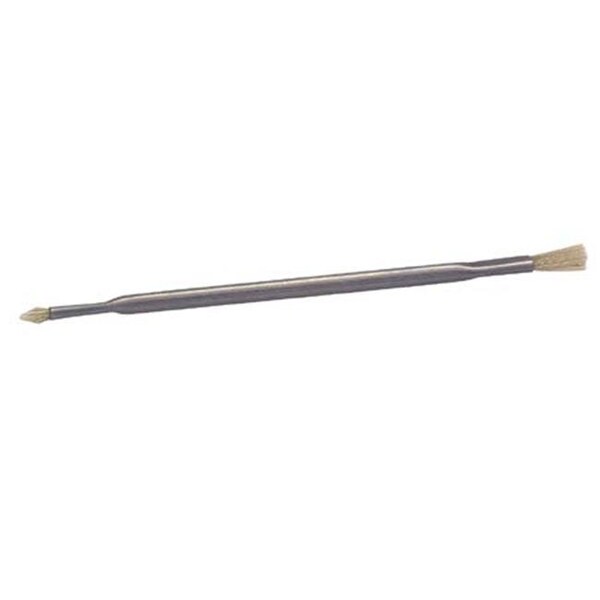 Cepillo aplicador de pelo de caballo y acero inoxidable Gordon Brush 1005Hh, con caja de 25 unidades - 1005HH, 0.25 pulgadas cónicas y 0.5 pulgadas planas