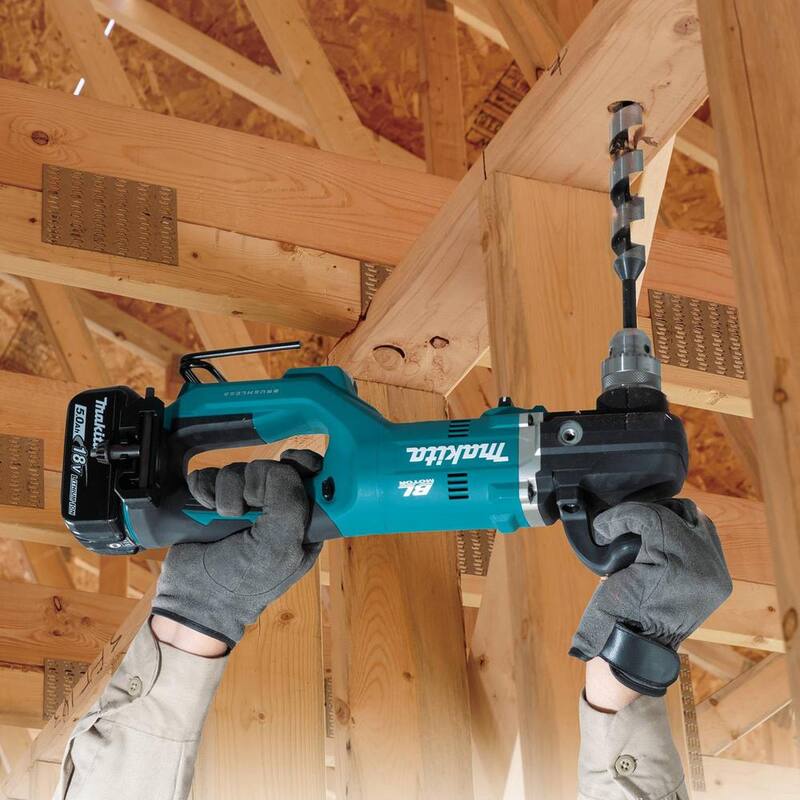 Kit de Taladro Angular Derecho Inalámbrico sin Escobillas de Litio-Ion LXT de 18V Makita 1/2 pulgadas (5.0Ah) - XAD05T