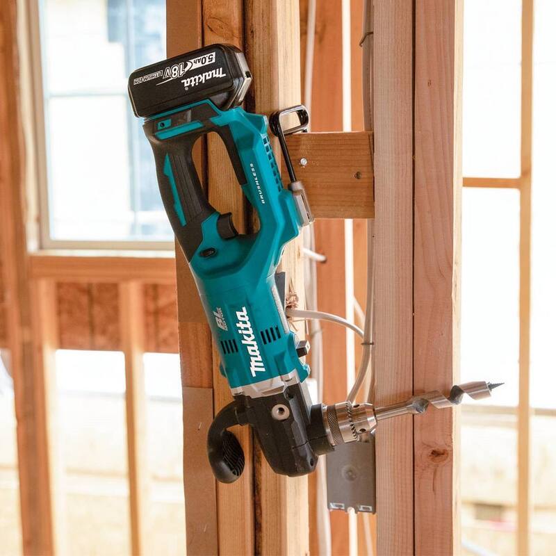 Kit de Taladro Angular Derecho Inalámbrico sin Escobillas de Litio-Ion LXT de 18V Makita 1/2 pulgadas (5.0Ah) - XAD05T