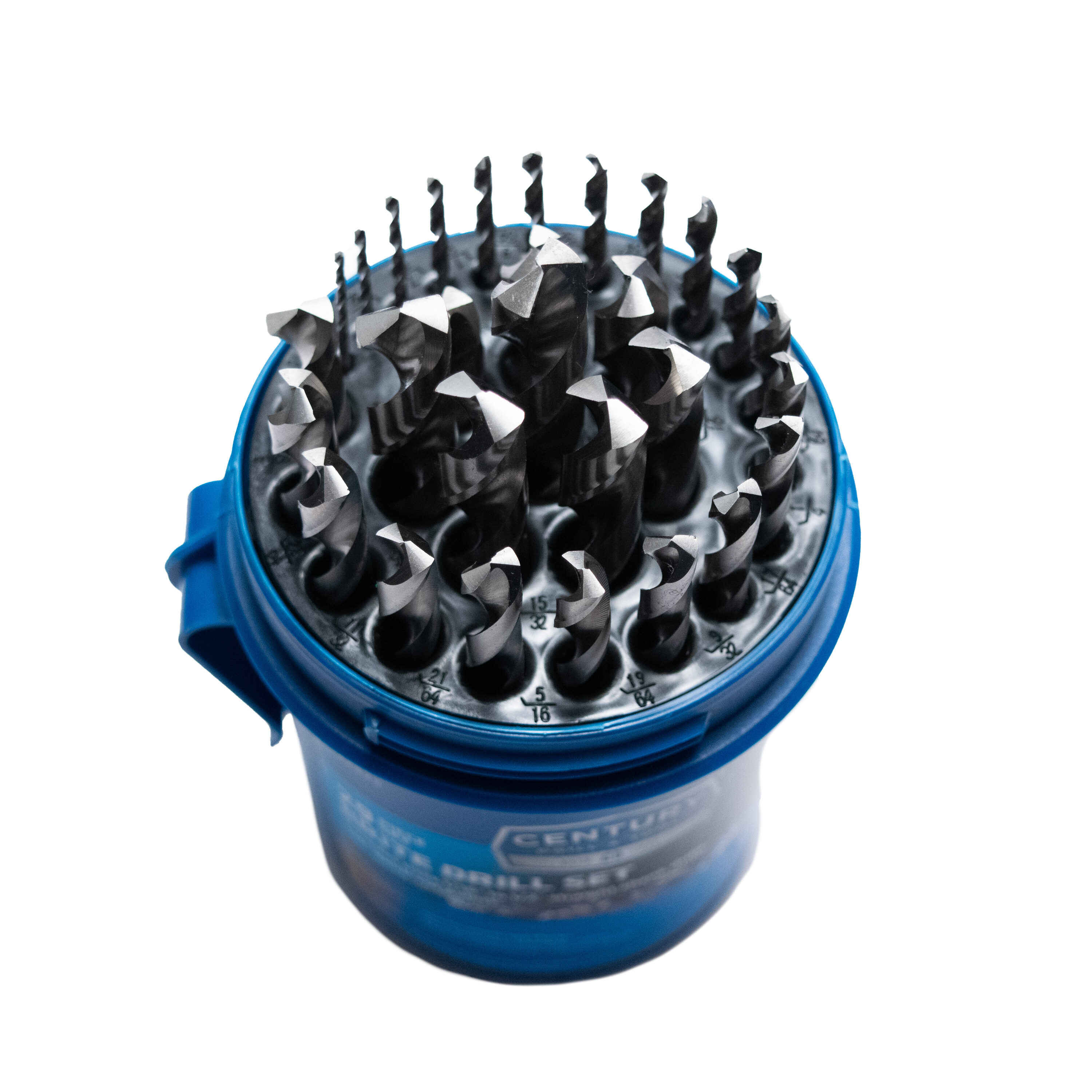 Juego de Brocas 29-Piezas de Acero de Alta Velocidad de Longitud Jobber Variada de Century Drill & Tool Modelo 22529