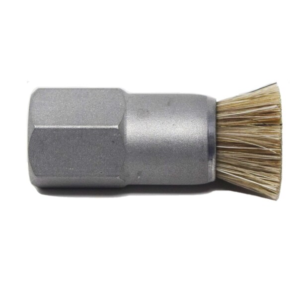 Cepillo de flujo a través de hilo hembra de orificio de .093" con cuerpo de 5/8" y cerdas de crin - 900855HH de Gordon Brush