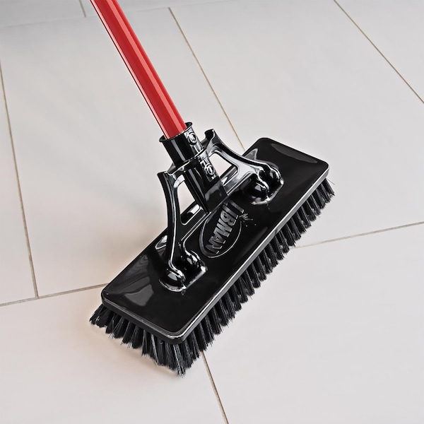 Cepillo para fregar de alta resistencia con mango de acero Libman 1576 de 13.5 pulgadas - Libman