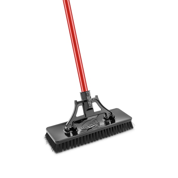 Cepillo para fregar de alta resistencia con mango de acero Libman 1576 de 13.5 pulgadas - Libman