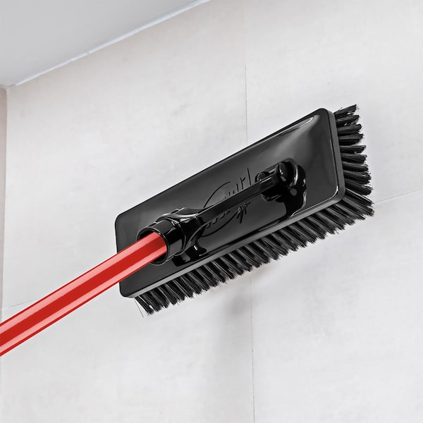 Cepillo para fregar de alta resistencia con mango de acero Libman 1576 de 13.5 pulgadas - Libman