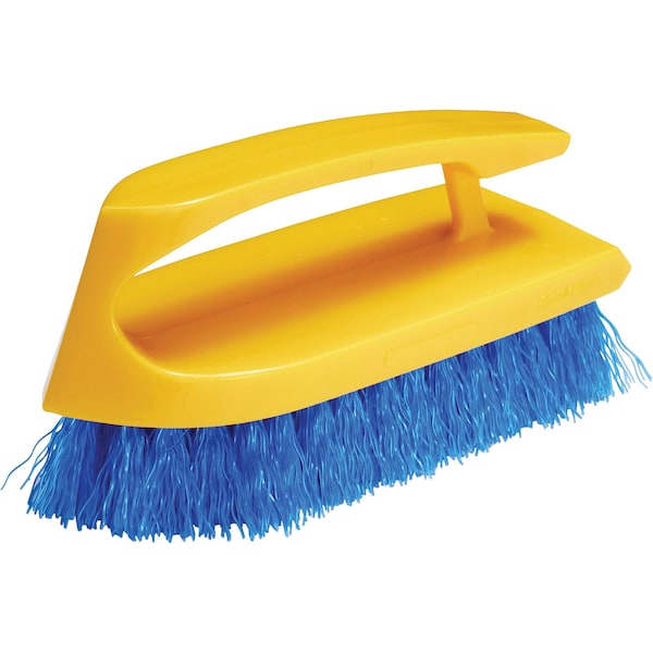 Cepillo de fregar con mango de hierro Rubbermaid Commercial, cepillo de 6" de largo, azul marino (o azul marino), plástico, paquete de 12 - RCP6482COBCT