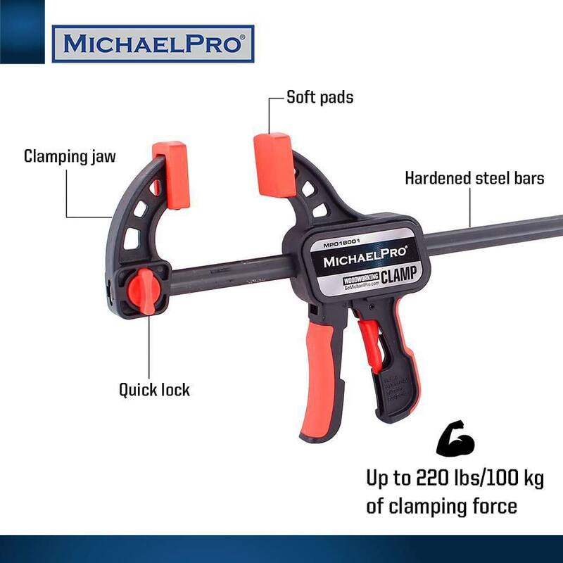 MICHAELPRO Juego de Herramientas para Mecánicos con 7 Sargentos de Carpintería - MP018001