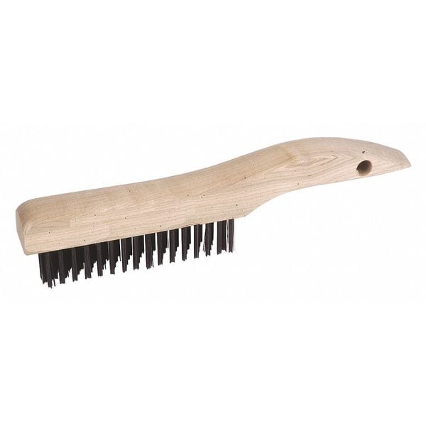 Cepillo Rascador Weiler de 5/8 pulgadas, Mango de 5 pulgadas de largo, Cerdas de 1 3/16 pulgadas de largo, de madera dura, 10 pulgadas de largo en total - 44061