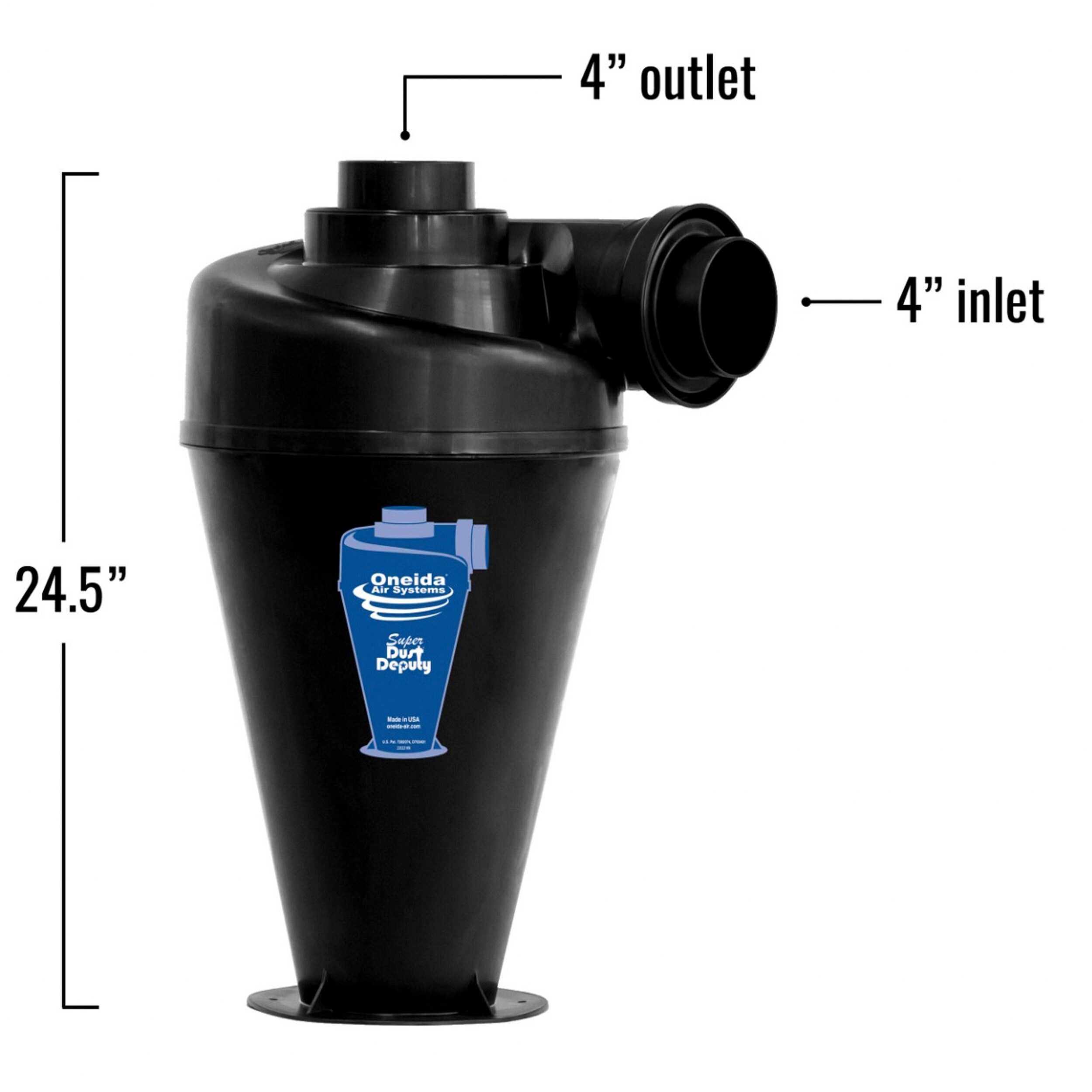 Kit separador de colector de polvo de lujo Super Dust Deputy 4/5 de Oneida Air Systems (AXD152045)