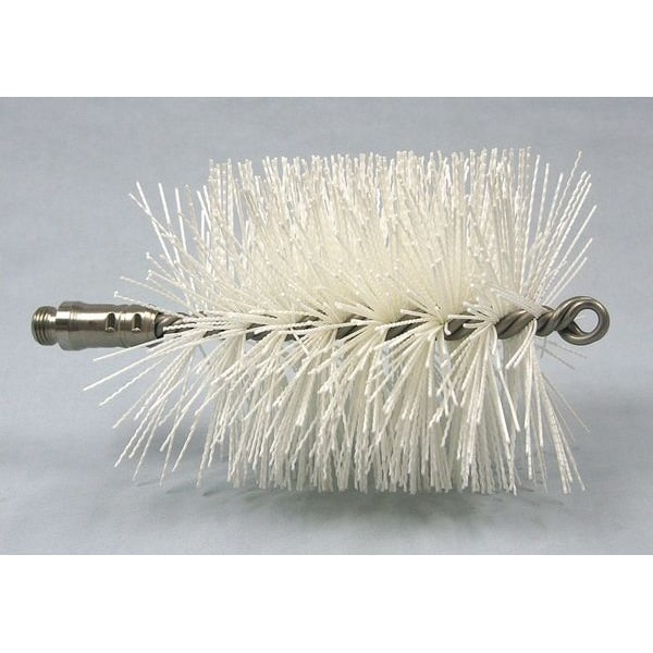 Cepillo para tubos y cañerías Tough Guy, mango de 3 1/2 pulgadas de largo, cepillo de 4 1/2 pulgadas de largo, blanco, acero inoxidable, 7 pulgadas de largo en total - 2KVE9