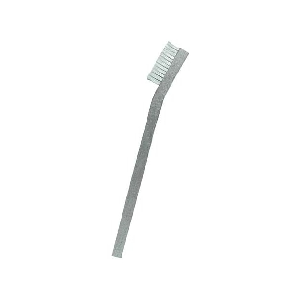 Cepillo de Gordon Brush de doble cabezal con mango de plástico y cerdas de nylon de 3x7 filas de acero inoxidable de 0.006" y 0.016" - 11PAG-12