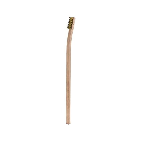 Gordon Brush 3x19 Fila de alambre de bronce fosforado de 0.012" con mango de madera curvado de 13-3/4" - 15PBLG-12