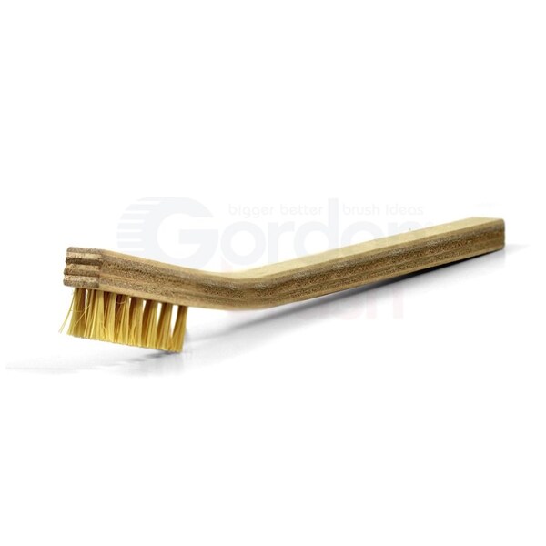 Cepillo para raspar Gordon Brush 3 x 7 hileras de cerdas de Tampico con mango de madera contrachapada - 30TG-12