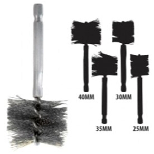 Set de 4 cepillos XL de acero inoxidable Gizmo, 4 piezas - GI279135