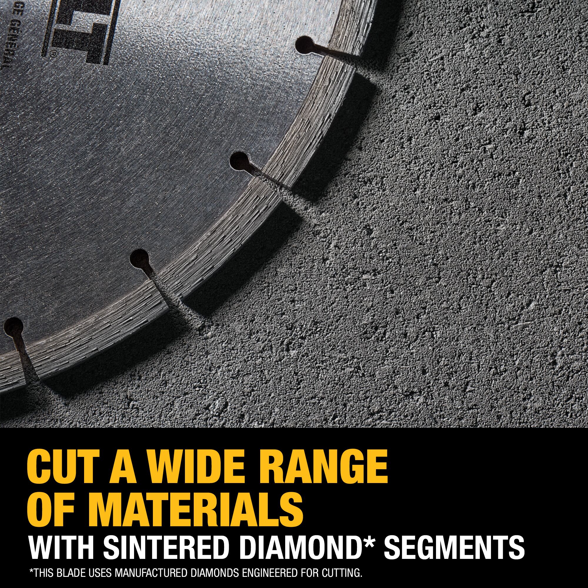 Rueda de corte de diamante DEWALT HP segmentada de 14 pulgadas modelo DW47410