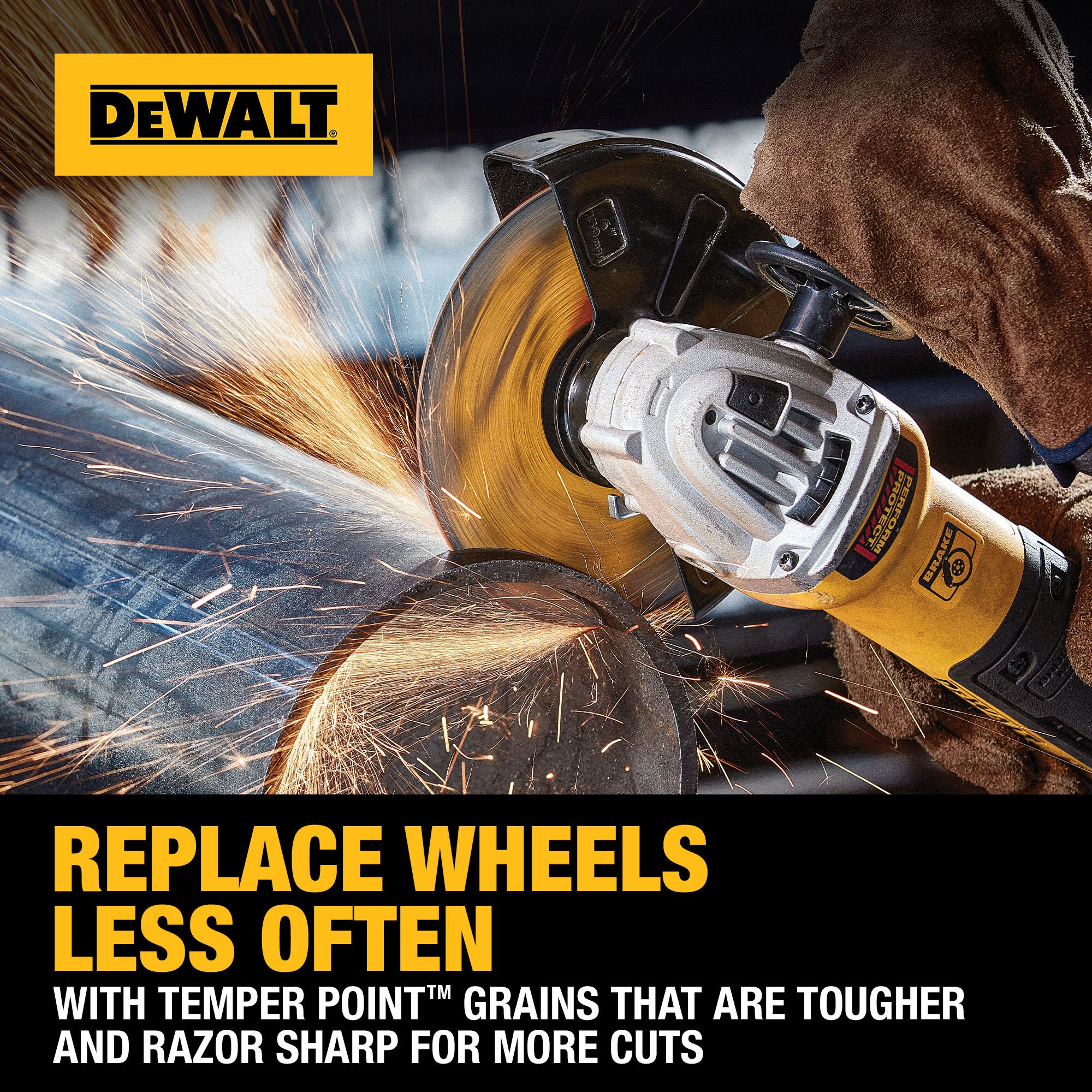 Rueda de esmerilado DEWALT 7.0 pulgadas de óxido de aluminio grano 60 DW8065L
