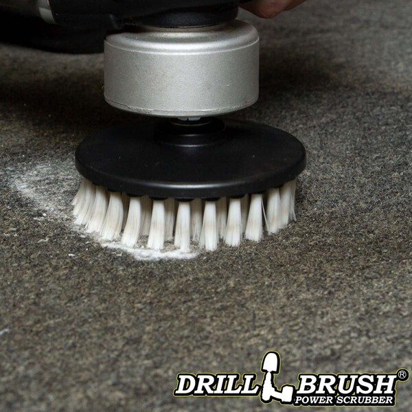 Cepillo Eléctrico para Taladro Drill Brush Power Scrubber de Useful Products 5 pulgadas de ancho 5 pulgadas de largo, color blanco - 5IN-S-W-T-DB