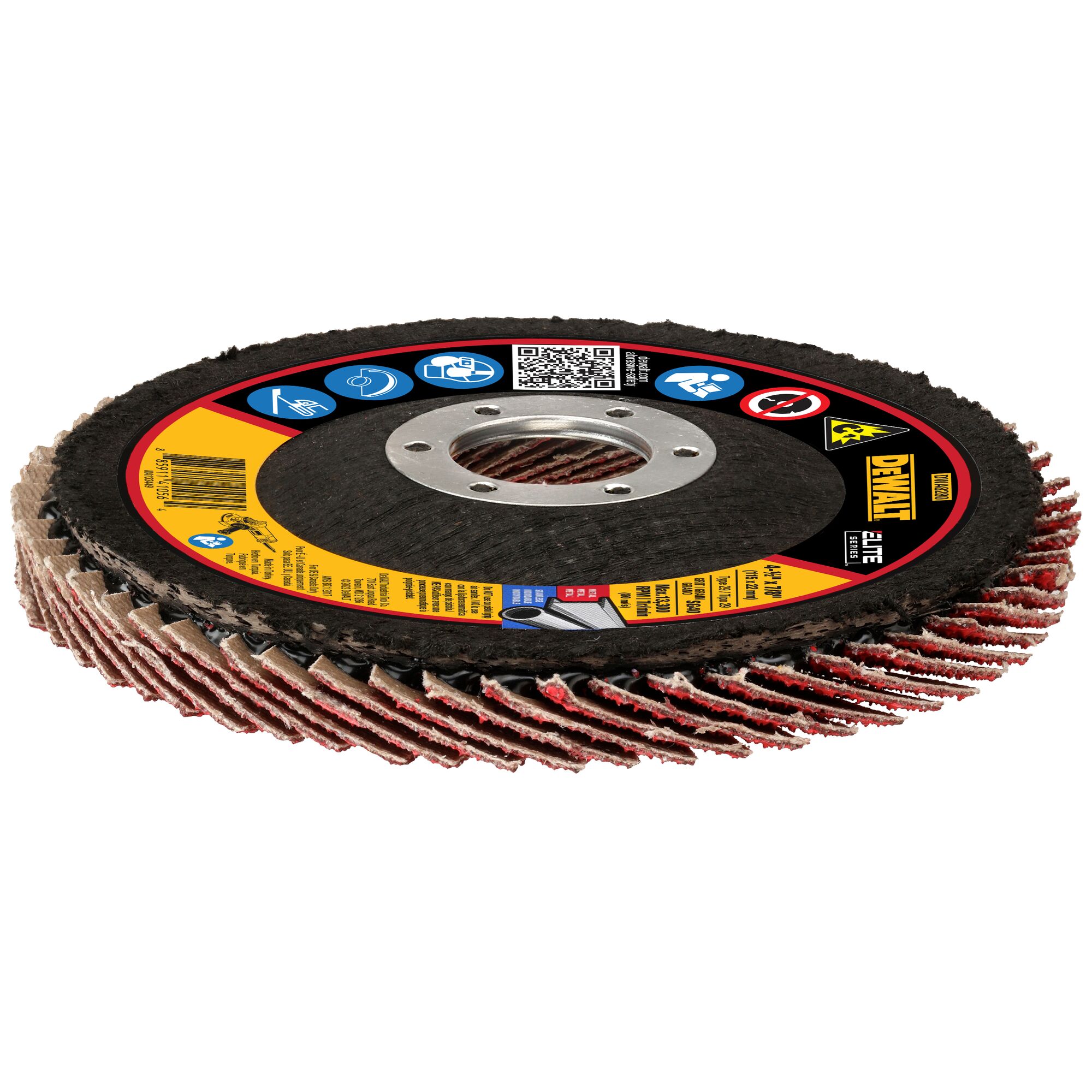 Discos de láminas DEWALT ELITE de 4.5 pulgadas Cerámica 40-Grit - Disco de láminas DWA8280