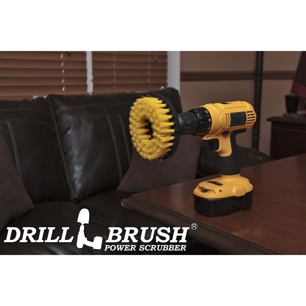 Suministros de limpieza Drillbrush - Accesorios para baño - Cepillo para taladro - Ducha - 5IN-CH-AMARILLO-0656