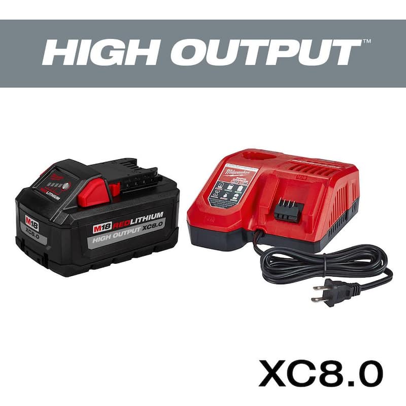 Broca martillo inalámbrico Milwaukee M18 FUEL 18 voltios de iones de litio sin escobillas / Destornillador de impacto Surge con kit de inicio de 8.0 Ah - 2904-20-2760-20-48-59-1880.
