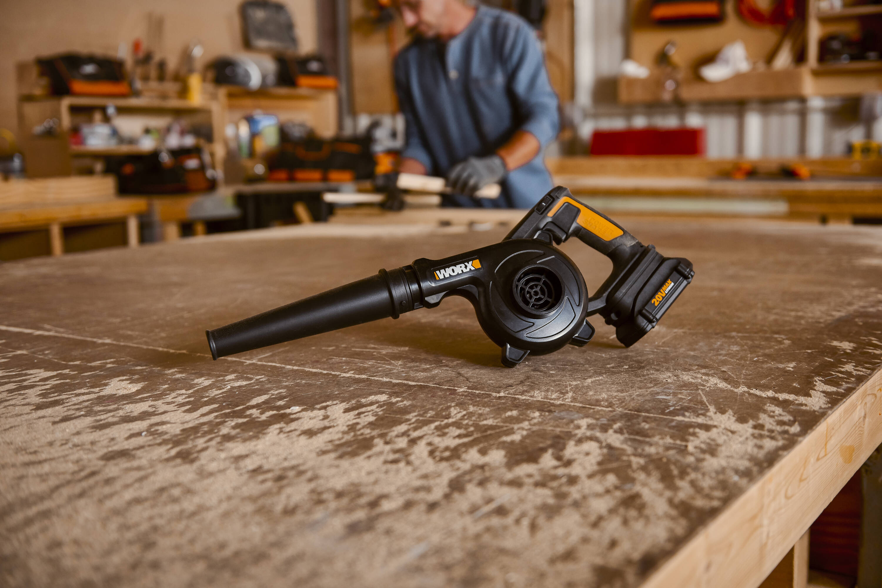 Soplador para obras con batería WORX Power Share de 20 voltios WX094L.9
