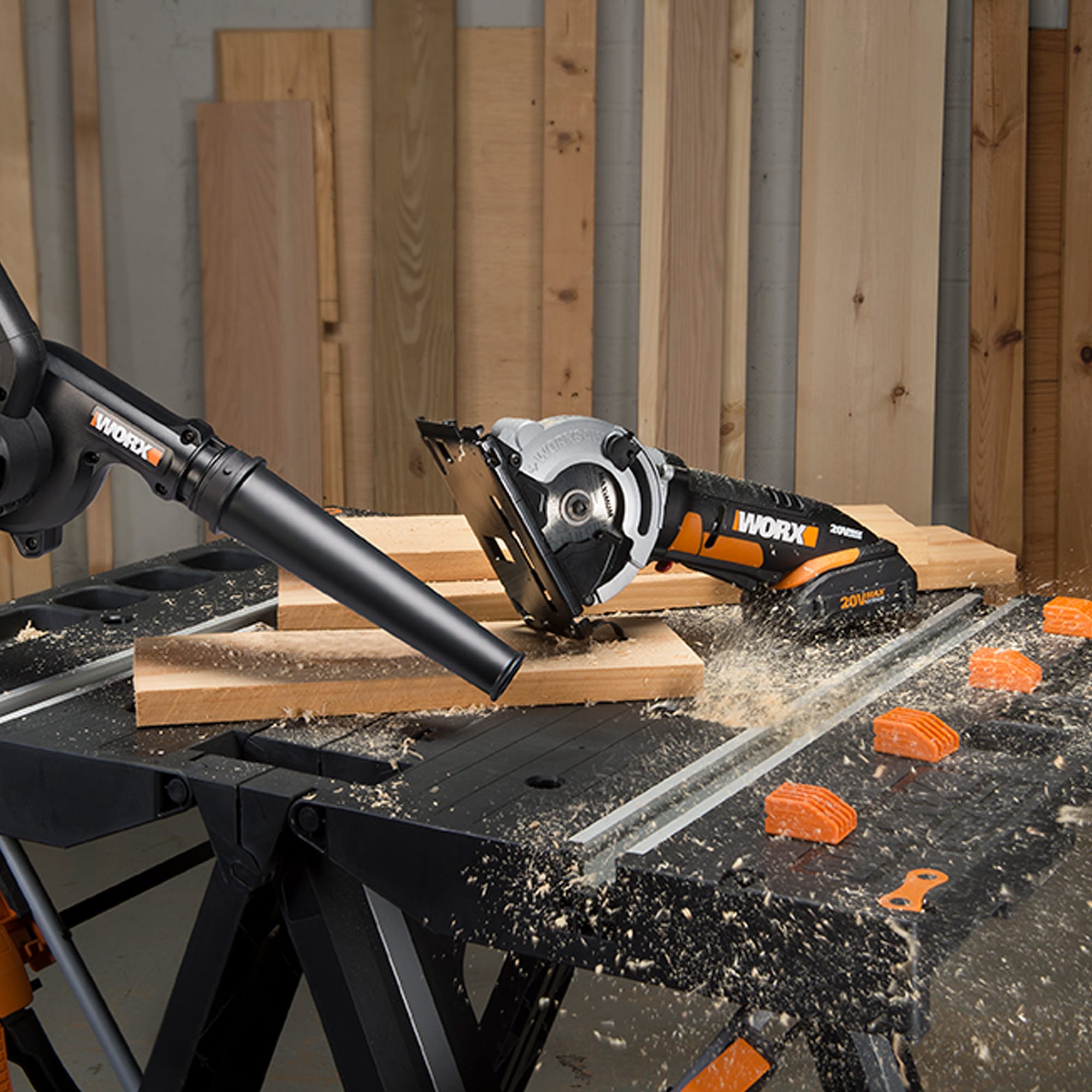 Soplador para obras con batería WORX Power Share de 20 voltios WX094L.9