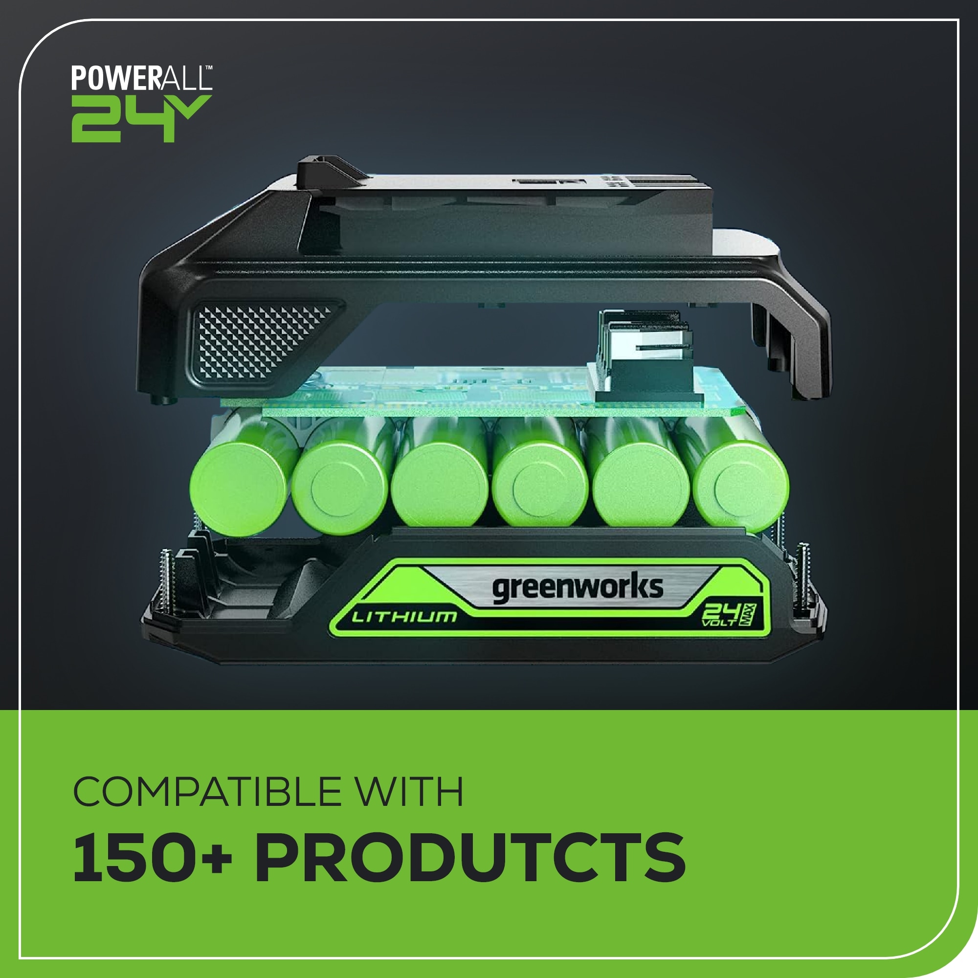 Soplador Greenworks de 24 voltios para obras SBL24B00