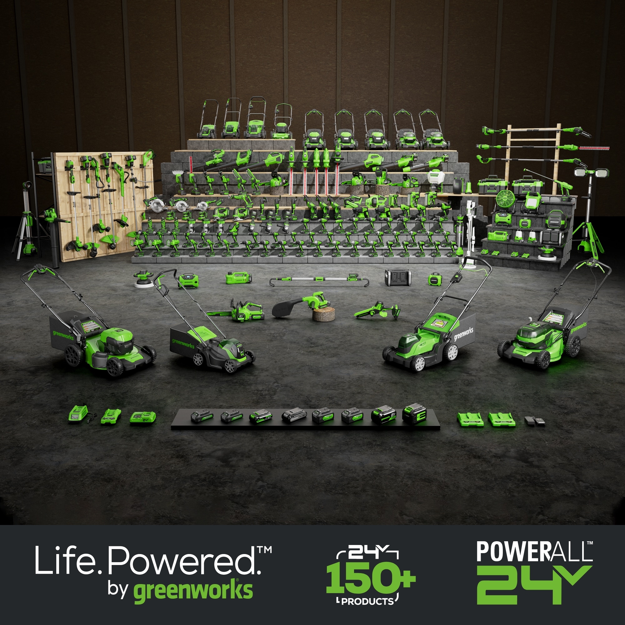 Soplador Greenworks de 24 voltios para obras SBL24B00