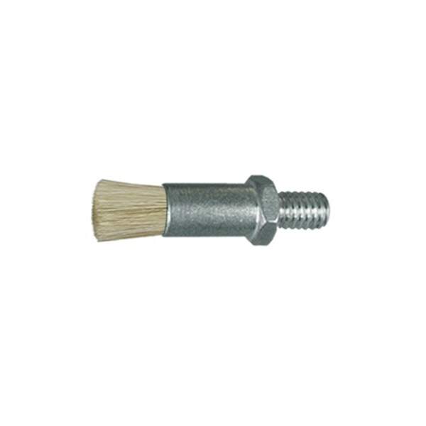 Cepillo para flujo con rosca macho de cuerpo de 1/4" de Gordon Brush con cerdas de crin de caballo de .033" de orificio - 901717HH