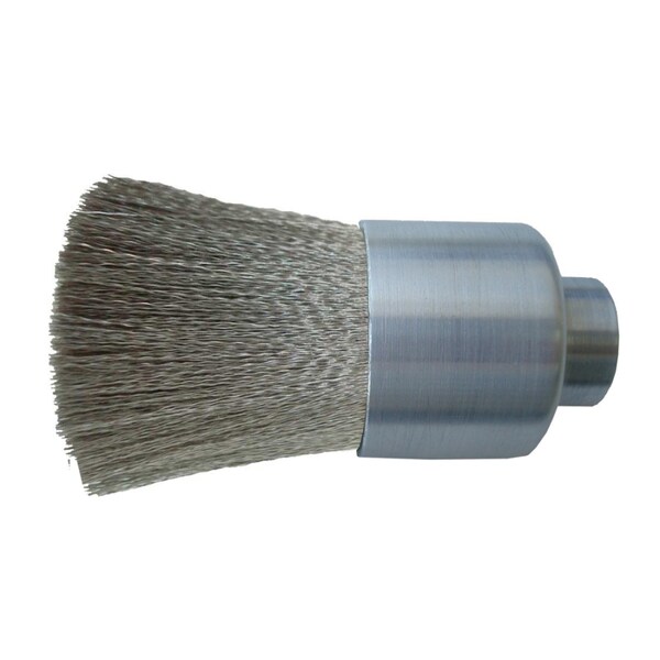 Cepillo Gordon Brush 1-1/8" D Body, .005" Relleno de Acero Inoxidable, .156" Orificio, Hilo Roscado Hembra - LBF-9SS