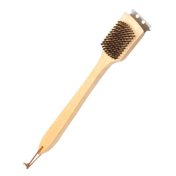 Cepillo para Parrilla Omaha, Cepillo de 3-1/4 pulgadas de Largo, Cepillo de 2 pulgadas de Ancho, Cerdas de Acero Inoxidable, Cerdas de Acero Inoxidable, 18 pulgadas de Largo - SP2483L