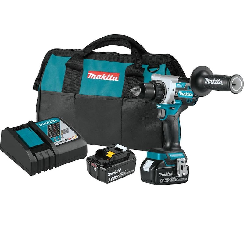 Kit de destornillador-taladro inalámbrico sin escobillas de iones de litio LXT de 18V de Makita (5.0Ah) - XFD14T