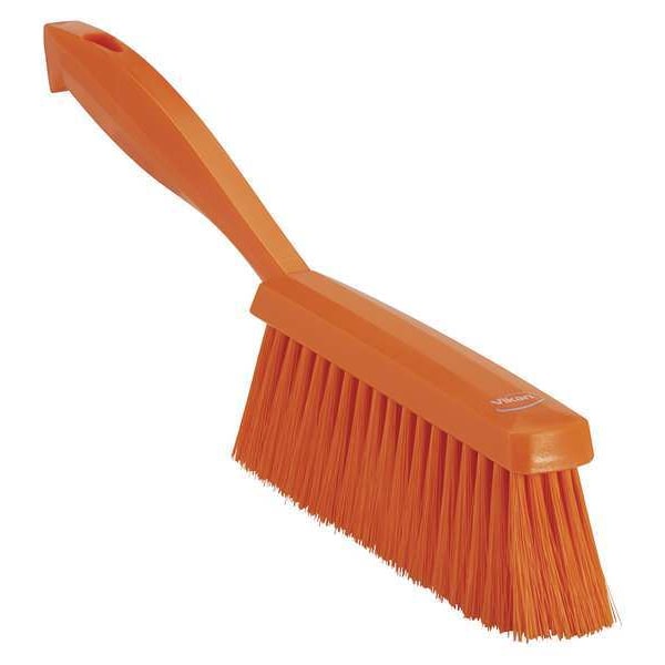 Cepillo de Banco Vikan 1 19/32 in W, Suave, Mango de 6 3/4 in L, Cerdas de 7 in L, Naranja, Plástico, Longitud Total de 13 in - 45877