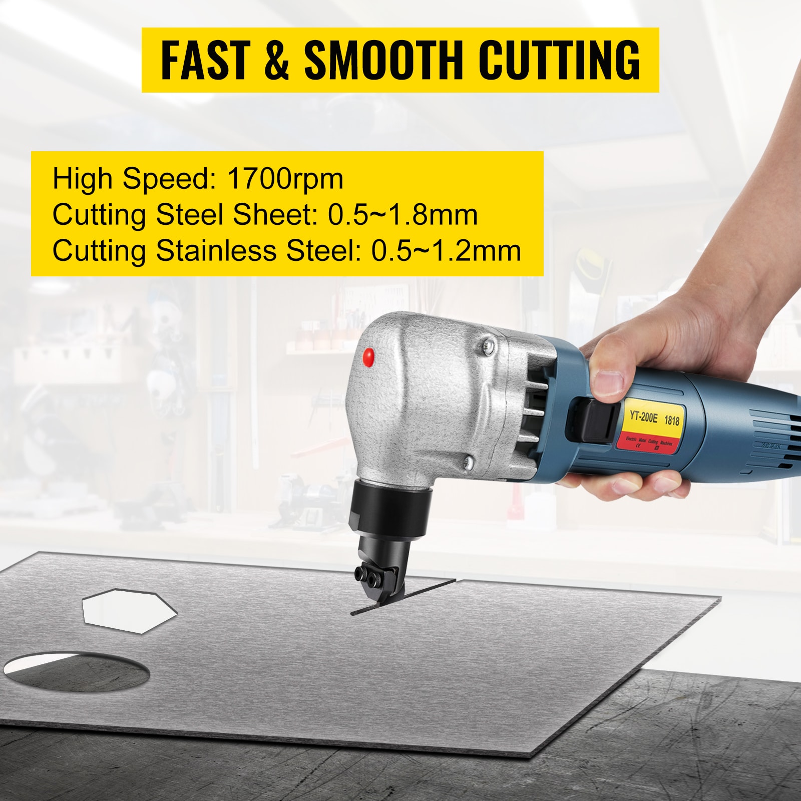 Tijeras de Metal VEVOR (1 Batería Incluida) DCJM1.8MM110V1SFIV1