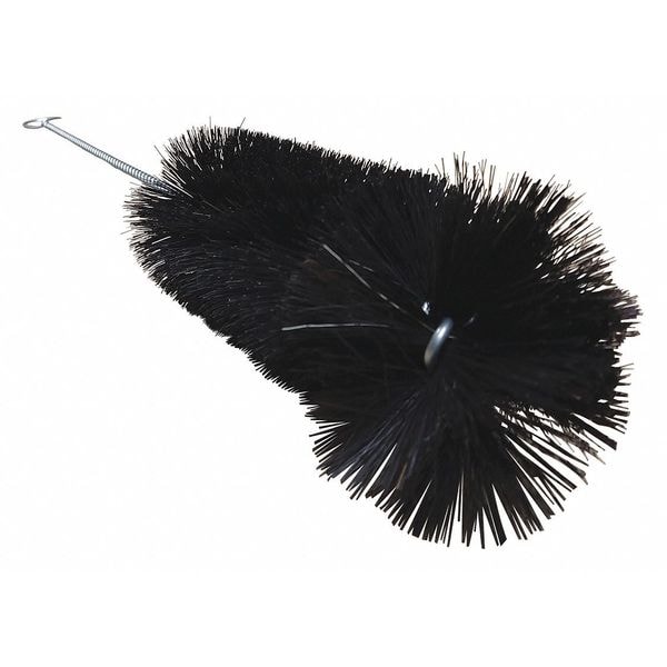 Cepillo de extremo radial Tanis, cepillo de 6 pulgadas de largo, negro, alambre, 20 pulgadas de largo en total - 06145