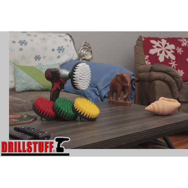 Suministros de limpieza Drillstuff - Cepillo para taladro - Kit de cepillo multiusos para limpieza a presión - 5IN-S-GRWY-QC-DS