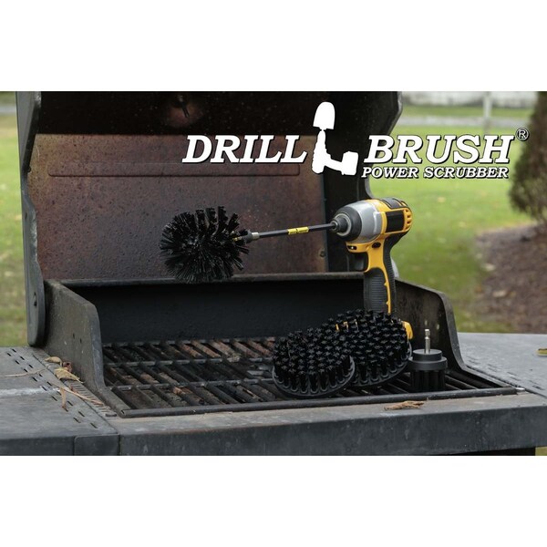 Cepillo eléctrico para taladro Drill Brush Power Scrubber de Useful Products 5 pulgadas de ancho 7 pulgadas de largo, color negro - K-S-542O-7X-QC-DB