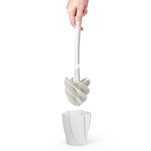 Mejor Vida Mejor Vida Cepillo y Soporte para Taza de Baño Looeez Blanco - 17253