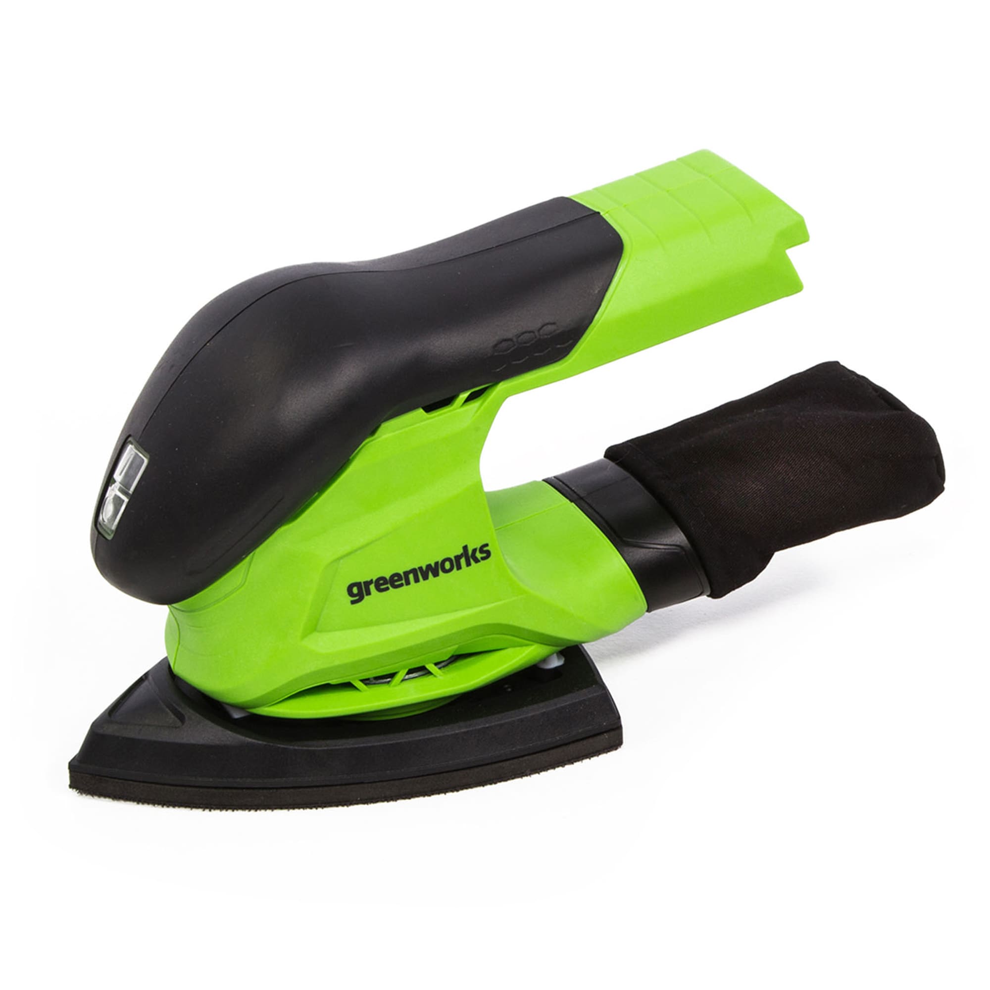 Lijadora inalámbrica Greenworks de 24 voltios para detalles con manejo de polvo CS24B00