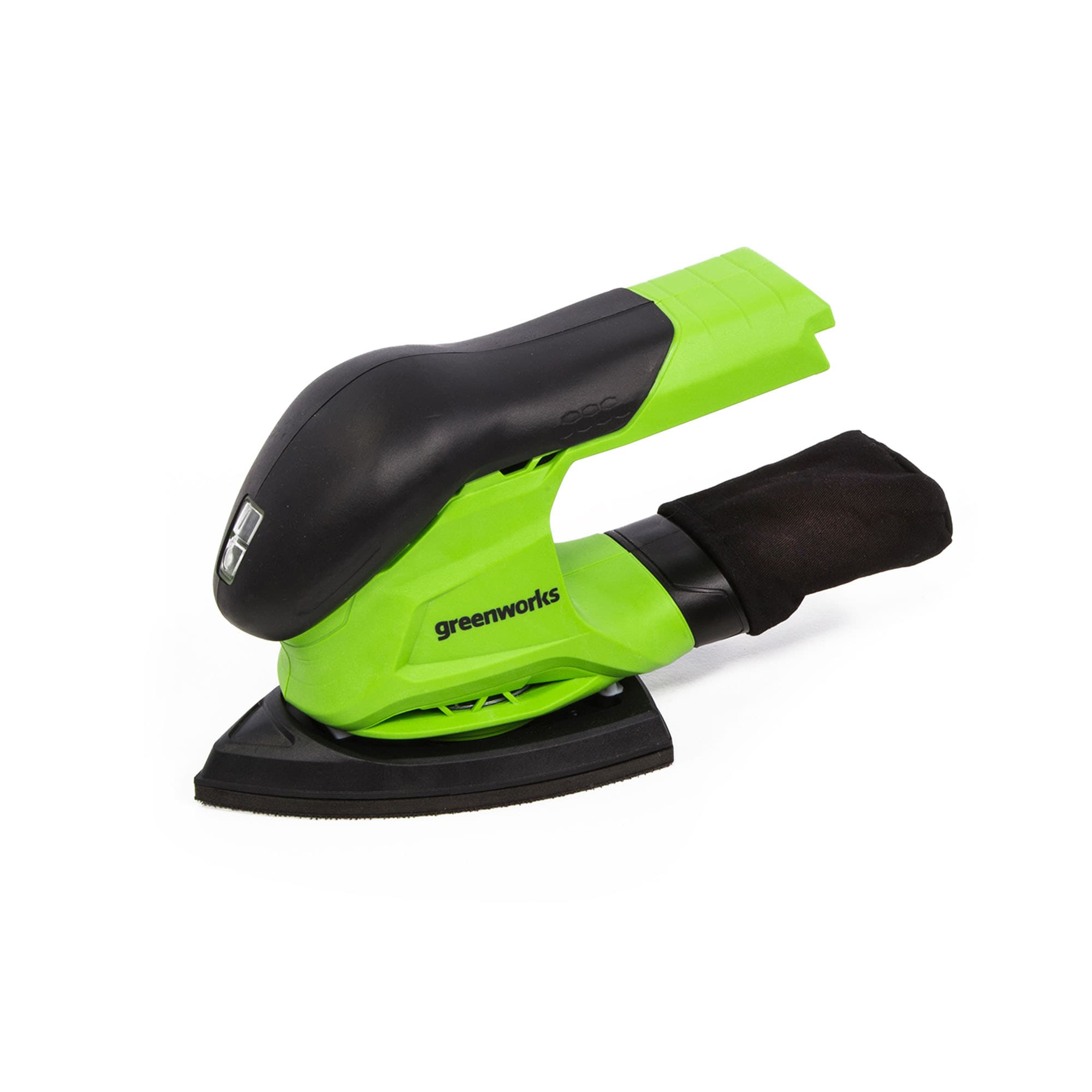 Lijadora inalámbrica Greenworks de 24 voltios para detalles con manejo de polvo CS24B00